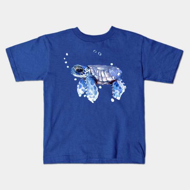 Baby Sea Turtle Kids T-Shirt by surenart